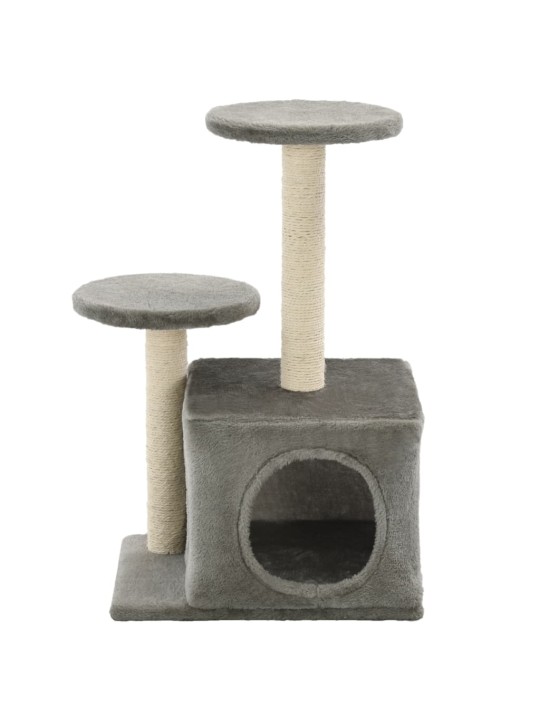 Škrabadlo pro kočky se sisalovými sloupky 60 cm šedé