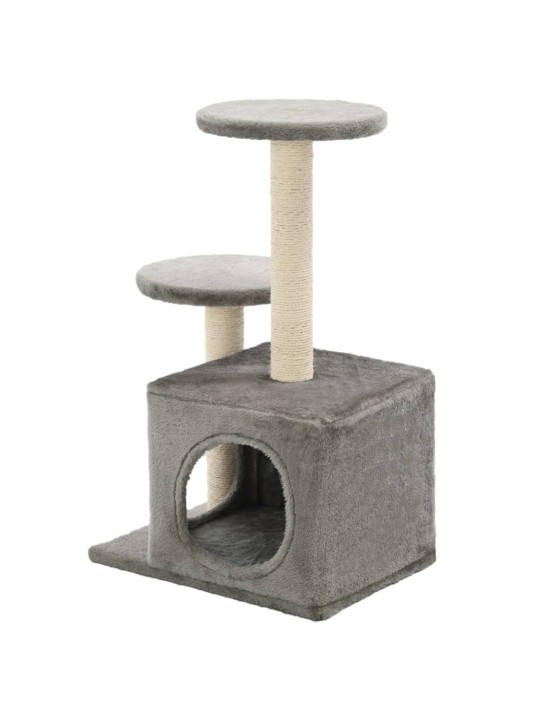 Škrabadlo pro kočky se sisalovými sloupky 60 cm šedé