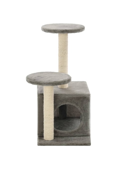 Škrabadlo pro kočky se sisalovými sloupky 60 cm šedé