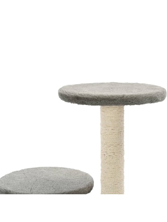 Škrabadlo pro kočky se sisalovými sloupky 60 cm šedé