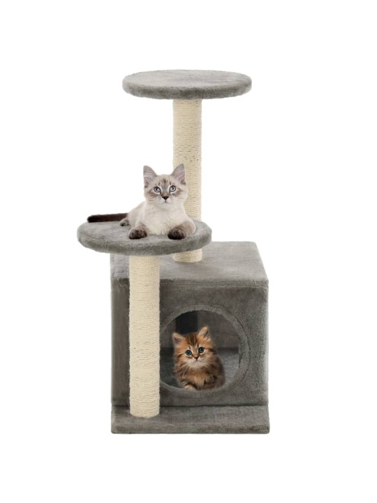 Škrabadlo pro kočky se sisalovými sloupky 60 cm šedé