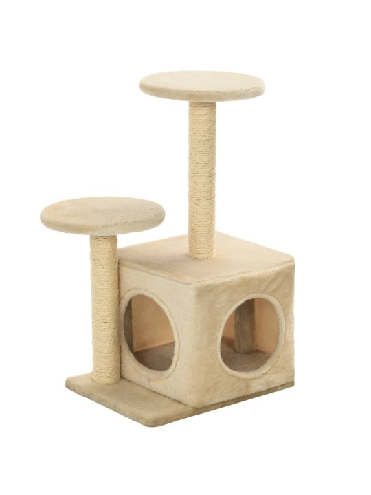 Škrabadlo pro kočky sisalové sloupky 60 cm béžové
