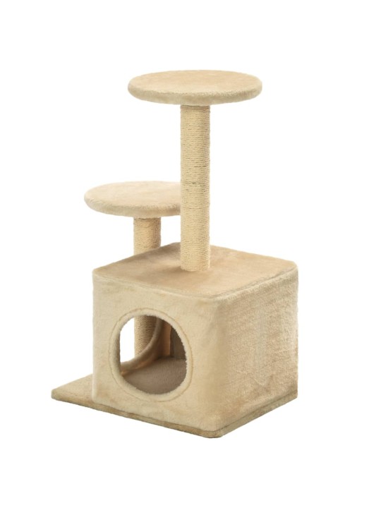 Škrabadlo pro kočky sisalové sloupky 60 cm béžové