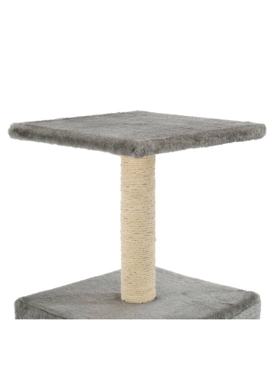 Škrabadlo pro kočky sisalové sloupky 55 cm šedé