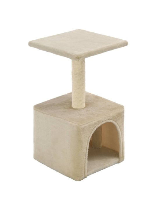 Škrabadlo pro kočky sisalové sloupky 55 cm béžové