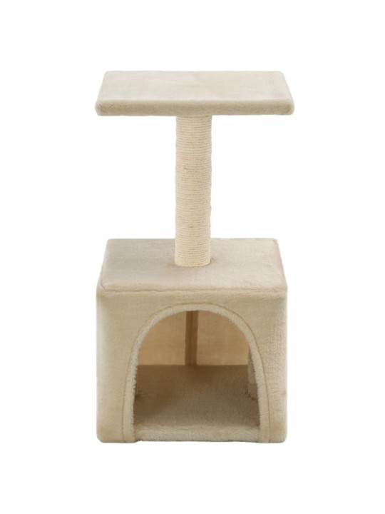 Škrabadlo pro kočky sisalové sloupky 55 cm béžové