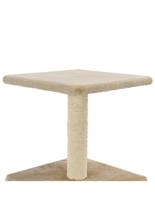 Škrabadlo pro kočky sisalové sloupky 55 cm béžové