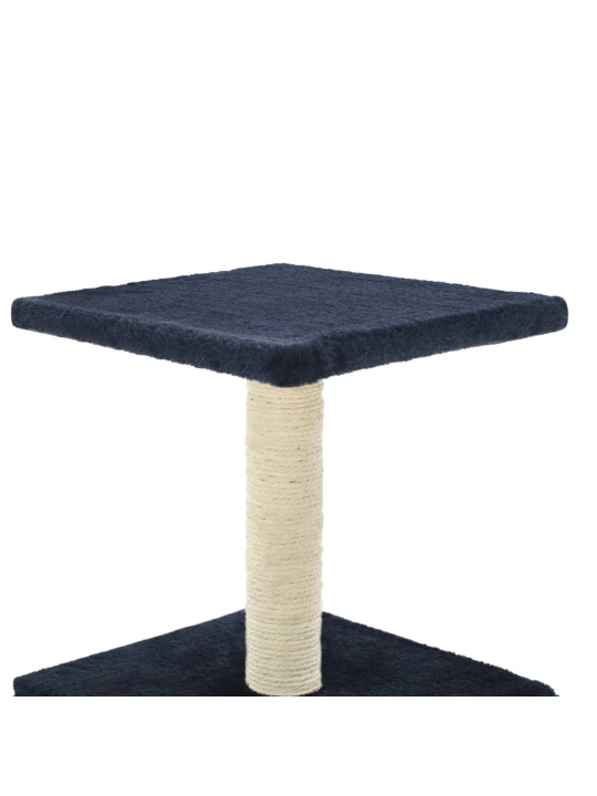 Škrabadlo pro kočky se sisalovými sloupky 55 cm tmavě modré