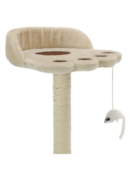Škrabadlo pro kočky sisalové sloupky 40 cm béžové a hnědé
