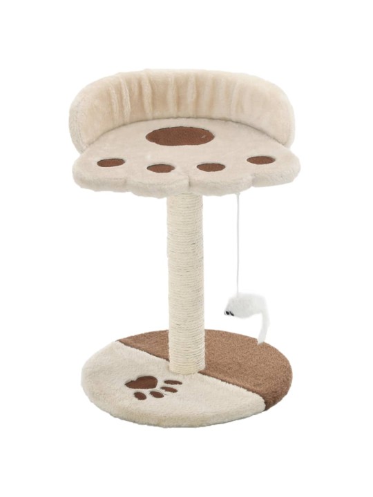 Škrabadlo pro kočky sisalové sloupky 40 cm béžové a hnědé