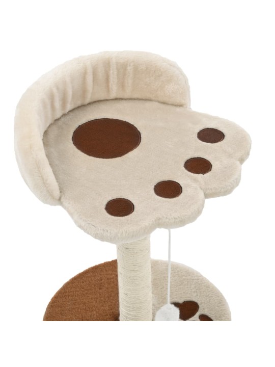 Škrabadlo pro kočky sisalové sloupky 40 cm béžové a hnědé