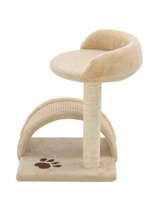Škrabadlo pro kočky sisalové sloupky 40 cm béžové a hnědé