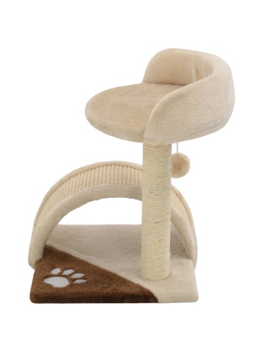 Škrabadlo pro kočky sisalové sloupky 40 cm béžové a hnědé