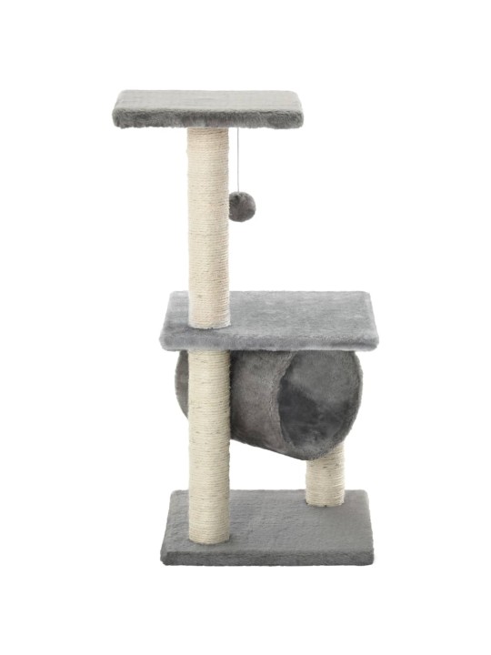 Škrabadlo pro kočky se sisalovými sloupky 65 cm šedé