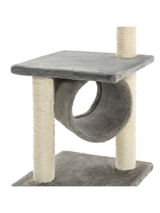 Škrabadlo pro kočky se sisalovými sloupky 65 cm šedé