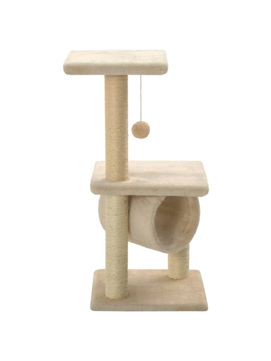 Škrabadlo pro kočky sisalové sloupky 65 cm béžové
