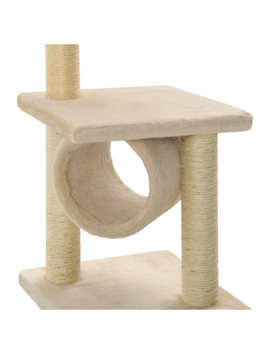 Škrabadlo pro kočky sisalové sloupky 65 cm béžové