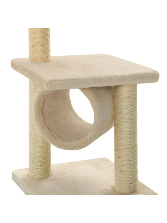 Škrabadlo pro kočky sisalové sloupky 65 cm béžové