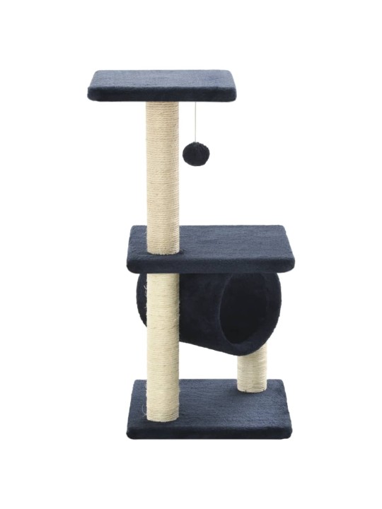 Škrabadlo pro kočky se sisalovými sloupky 65 cm tmavě modré