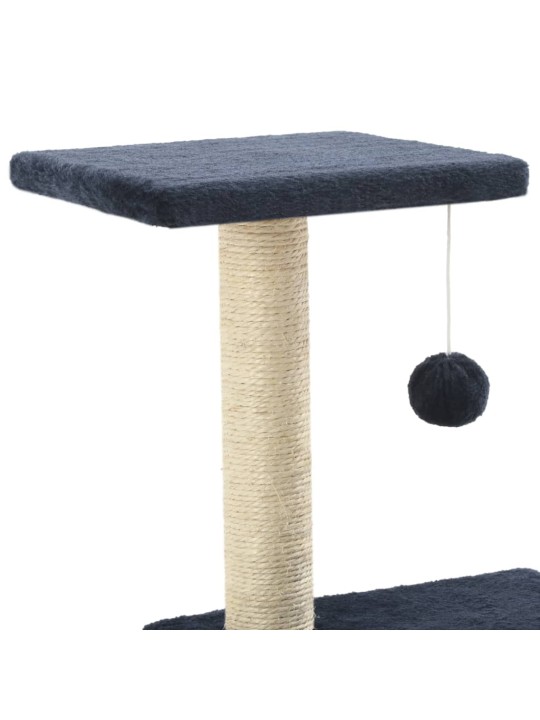 Škrabadlo pro kočky se sisalovými sloupky 65 cm tmavě modré