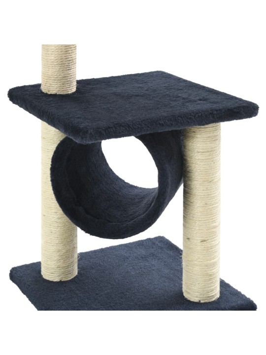 Škrabadlo pro kočky se sisalovými sloupky 65 cm tmavě modré