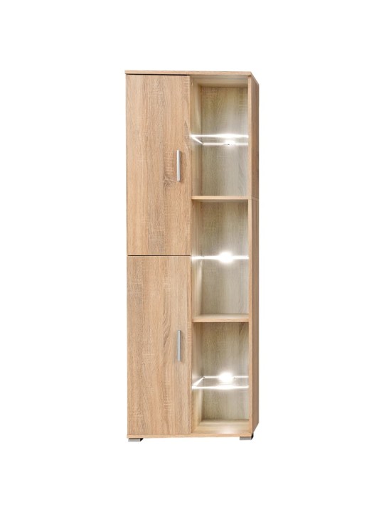 Obývací stěna s LED osvětlením dub sonoma
