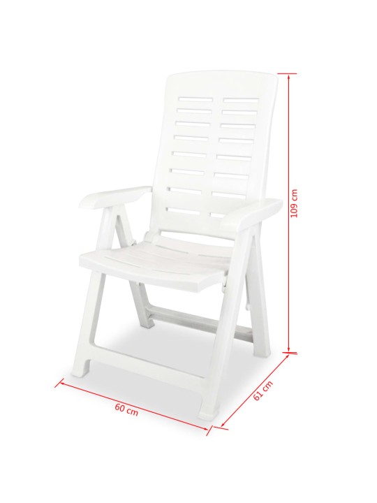 3dílný bistro set plastový bílý