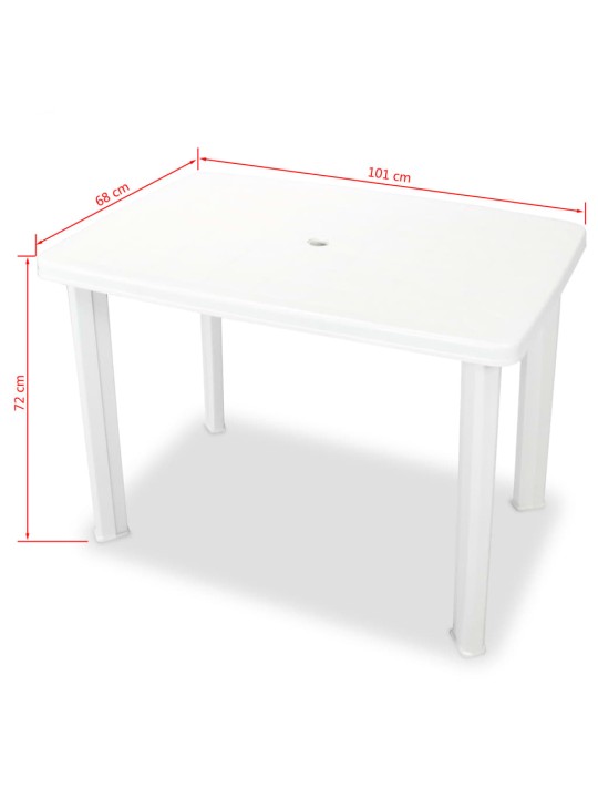 3dílný bistro set plastový bílý