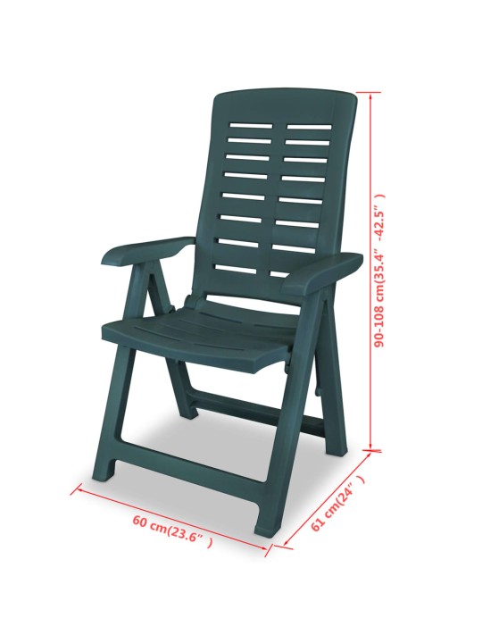 3dílný bistro set plastový zelený
