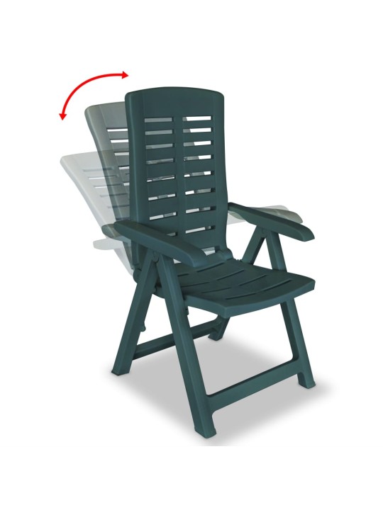 3dílný bistro set plastový zelený