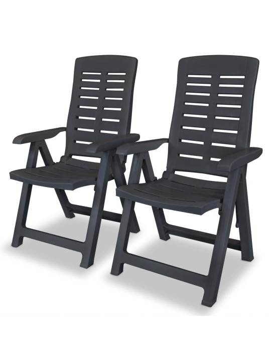 3dílný bistro set plastový antracitový