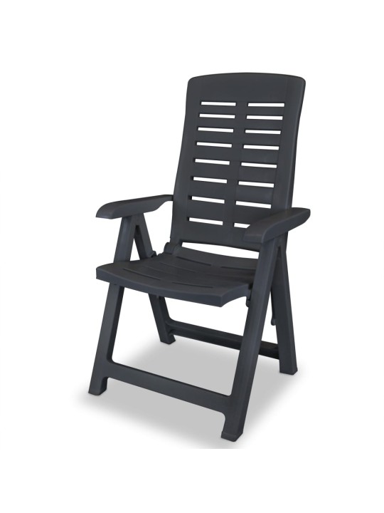 3dílný bistro set plastový antracitový