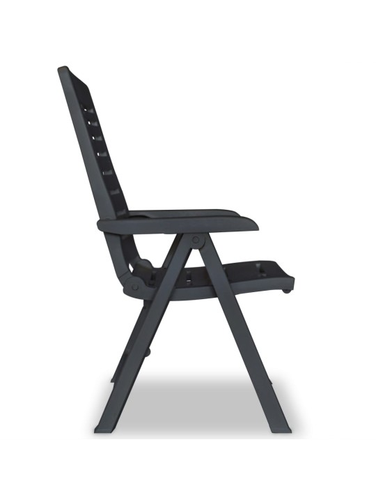 3dílný bistro set plastový antracitový
