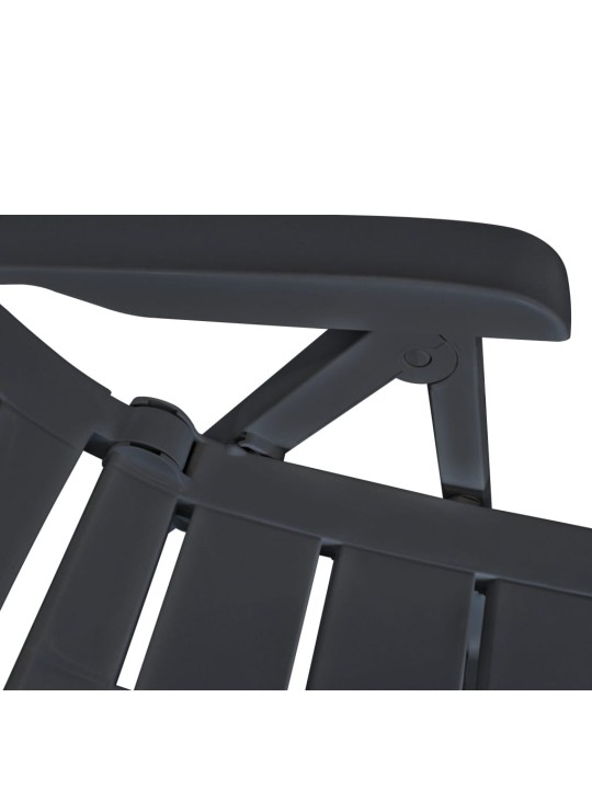 3dílný bistro set plastový antracitový