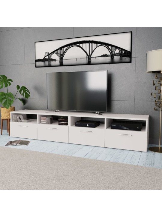 TV skříňky 2 ks kompozitní dřevo 95 x 35 x 36 cm bílé