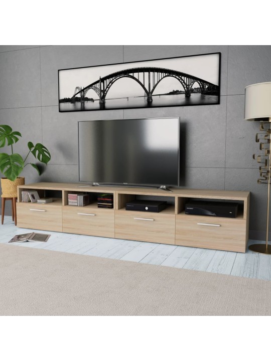 TV skříňky 2 ks kompozitní dřevo 95 x 35 x 36 cm dub