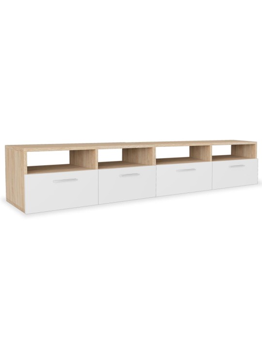 TV skříňky 2 ks kompozitní dřevo 95 x 35 x 36 cm dub a bílé