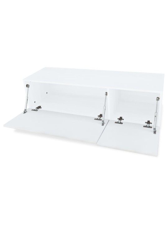 TV skříňky 2 ks kompozitní dřevo 120x40x34 cm bílé vysoký lesk