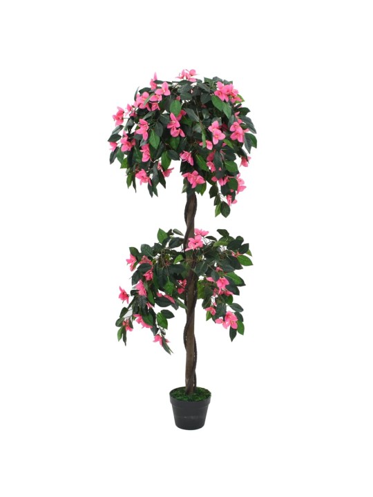 Umělá rostlina rododendron s květináčem 155 cm zelená a růžová