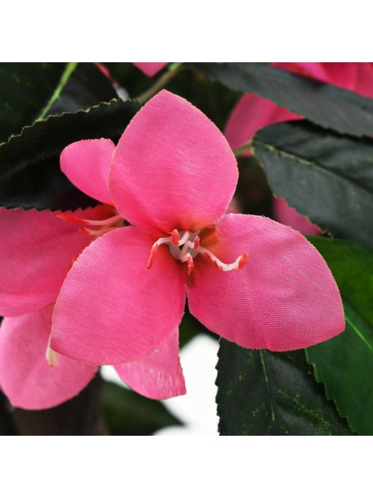 Umělá rostlina rododendron s květináčem 155 cm zelená a růžová