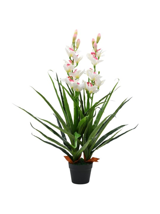 Umělá rostlina orchidej člunatec s květináčem 100 cm