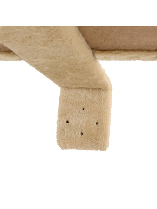 Nástěnné škrabadlo pro kočky se sisalovými sloupky 194cm béžové