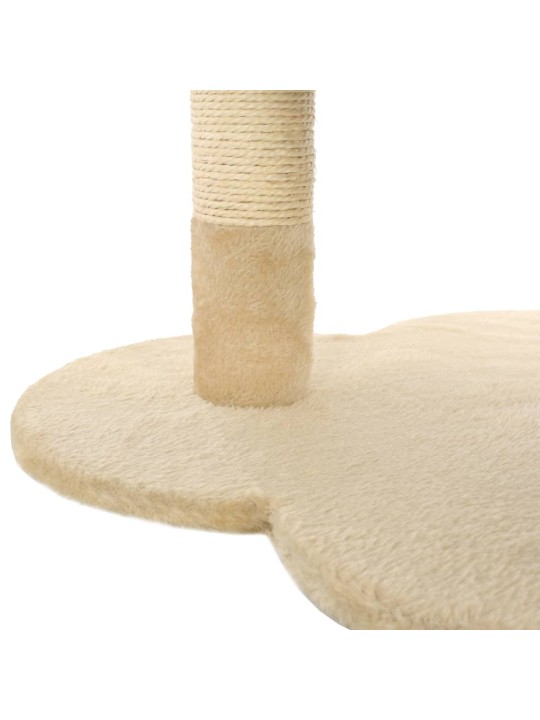 Škrabadlo pro kočky se sisalovými sloupky 50 cm béžovo-hnědé