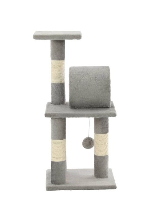 Škrabadlo pro kočky se sisalovými sloupky 65 cm šedé