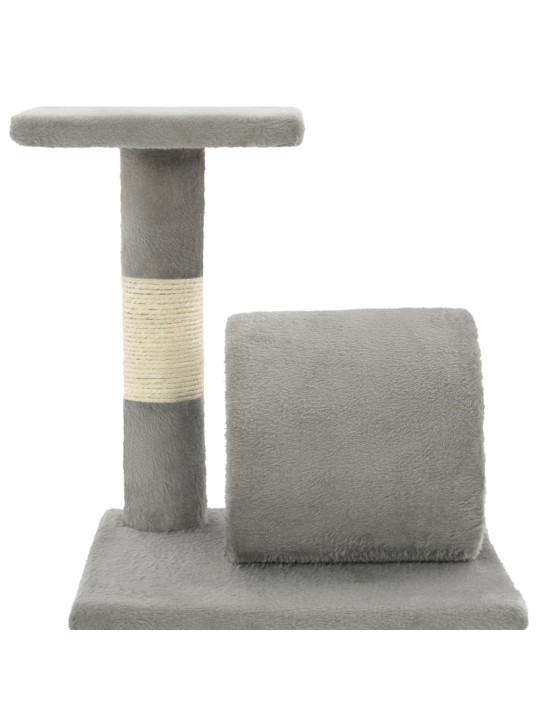 Škrabadlo pro kočky se sisalovými sloupky 65 cm šedé