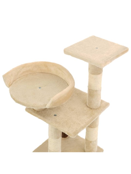Škrabadlo pro kočky se sisalovými sloupky 65 cm béžové