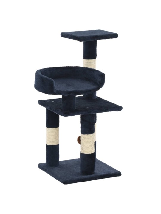 Škrabadlo pro kočky se sisalovými sloupky 65 cm modré
