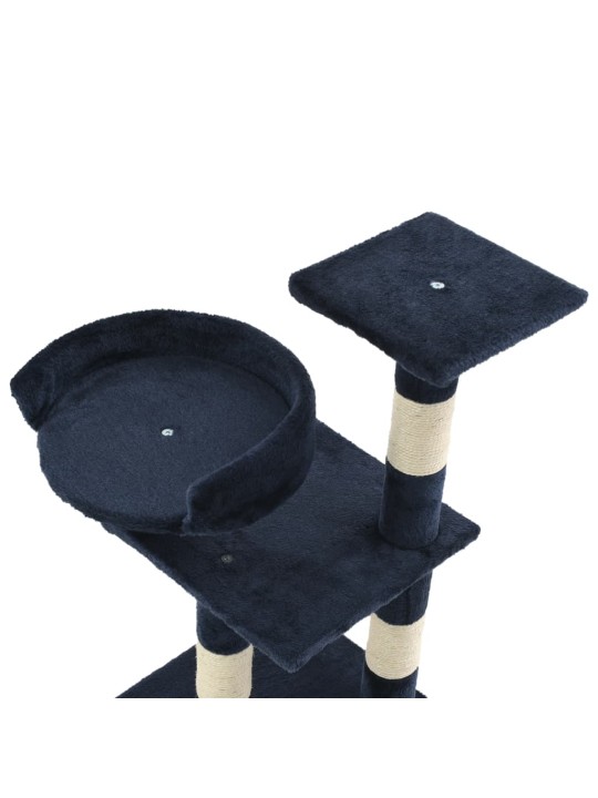 Škrabadlo pro kočky se sisalovými sloupky 65 cm modré