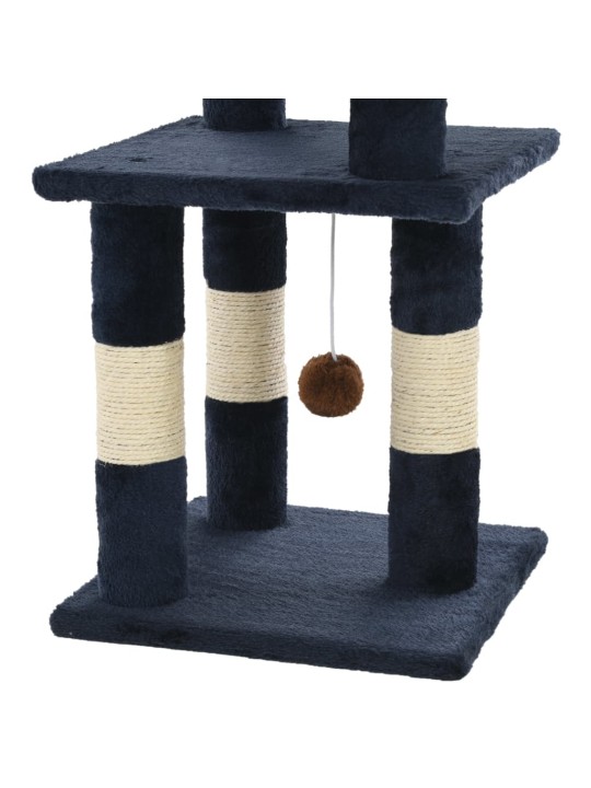 Škrabadlo pro kočky se sisalovými sloupky 65 cm modré