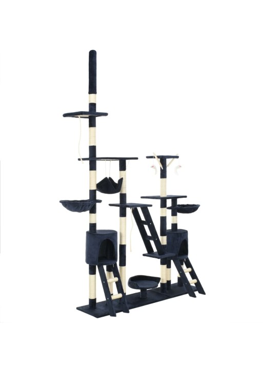 Škrabadlo pro kočky se sisalovými sloupky 230-250 cm modré